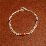 Pure Silver Rudraksha & Evil Eye Beads Bracelet for Men