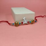 925 Silver Veer Rakhi with Antique Beads & Threadwork