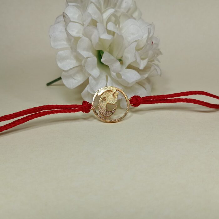 Silver 925 Ganpati Golden Rakhi - Divine Blessings for Raksha Bandhan