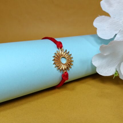 Silver 925 Golden Rakhi - Elegance in Sibling Bond