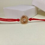 Surya Golden Rakhi: Sterling Silver Radiance