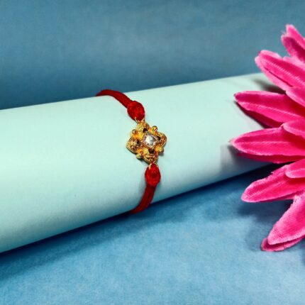 Silver 925 Golden Rakhi - Elegance in Sibling Bond