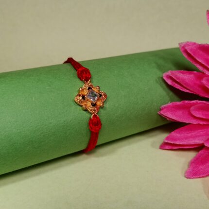 Silver 925 Golden Rakhi - Elegance in Sibling Bond
