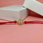 Silver 925 Golden Rakhi - Elegance in Sibling Bond