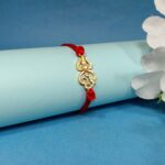 Silver 925 Golden Trishul Rakhi: Divine Protection, Eternal Bond