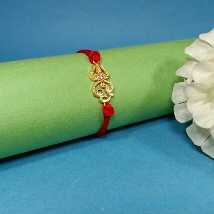 Silver 925 Golden Trishul Rakhi: Divine Protection, Eternal Bond