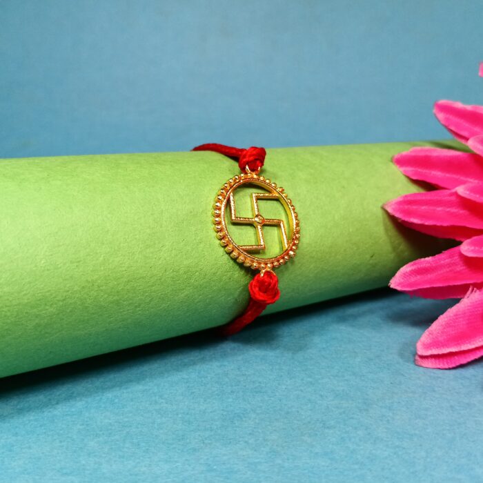 925 Silver Golden Sankhiya Rakhi: Traditional Charm