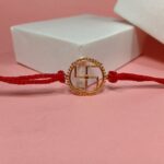 925 Silver Golden Sankhiya Rakhi: Traditional Charm
