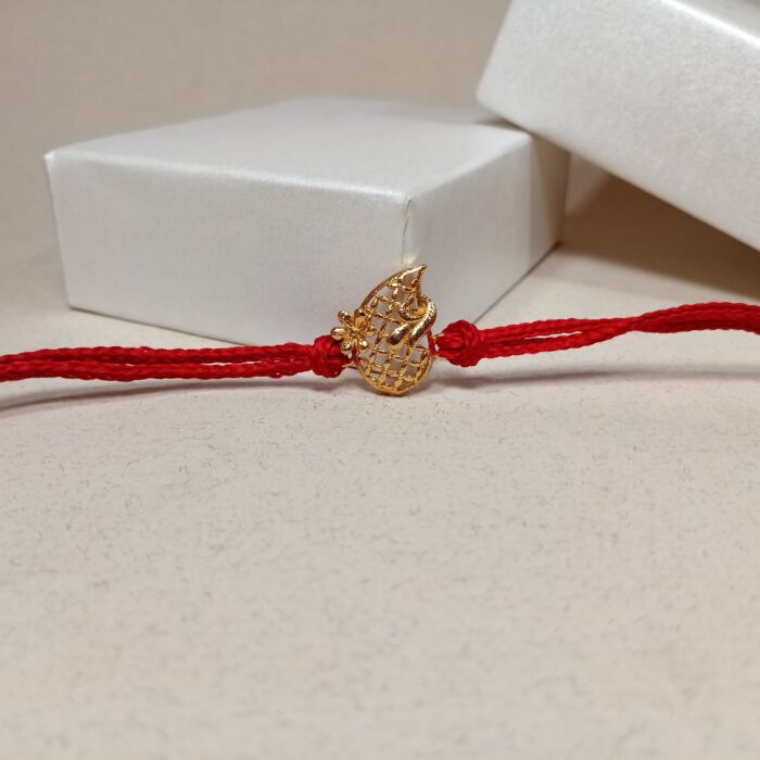 Divine Silver 925 Golden Rakhi - Embrace the Bond