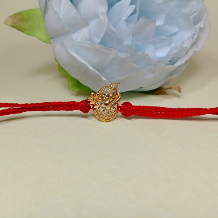 Divine Silver 925 Golden Rakhi - Embrace the Bond