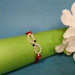 Elegant 925 Silver Rakhi with Pearls & Blue Stone Accents