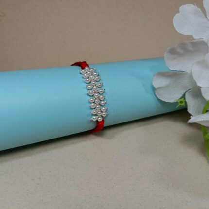 Elegant 925 Silver Pearl Rakhi