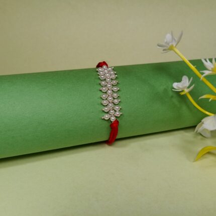 Elegant 925 Silver Pearl Rakhi