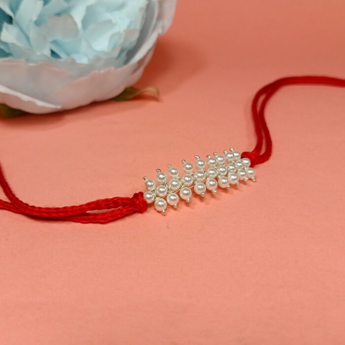 Elegant 925 Silver Pearl Rakhi