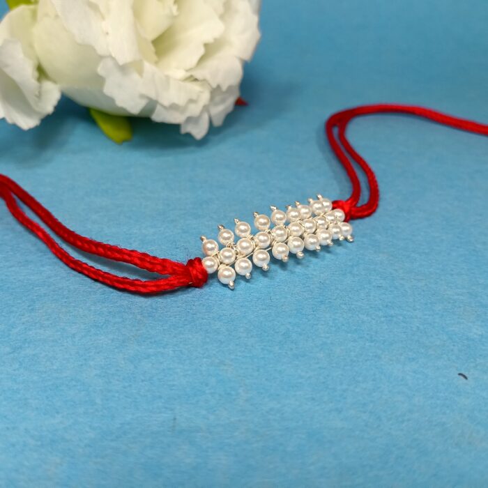 Elegant 925 Silver Pearl Rakhi