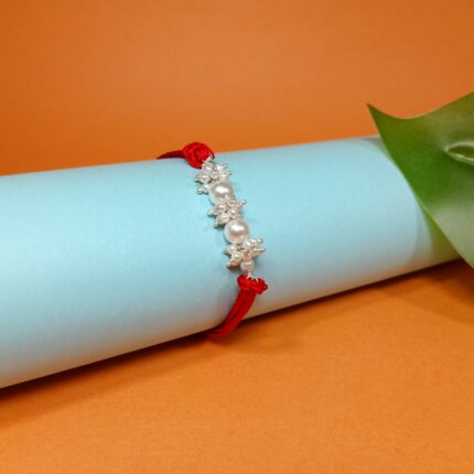 925 Silver Pearl Cluster Rakhi