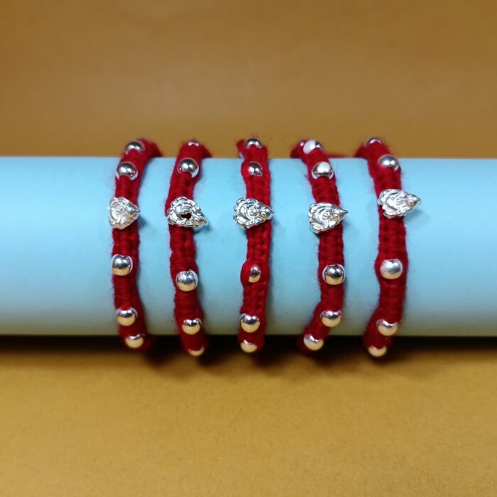 Pancham Raksha – 925 Silver Divine Rakhi Set