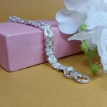 Pure Silver Designer Bracelet – Bold Geometric Chain Craft