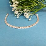 Pure Silver Textured Loop Bracelet – Elegant & Timeless Design