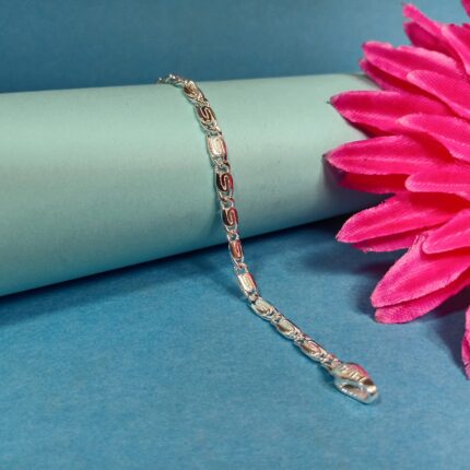 Elegant Sterling Silver S-Shape Bracelet