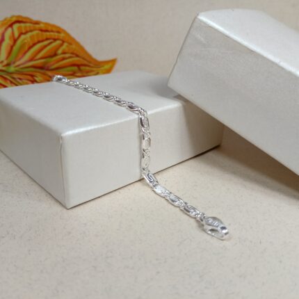 Elegant Sterling Silver S-Shape Bracelet