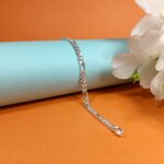 Pure Silver Figaro Chain Bracelet