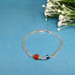 Evil Eye And Rudraksha Pure Silver Bracelet