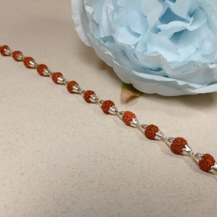 Eighteen Rudraksha Pure Silver Bracelet – Divine Energy & Protection