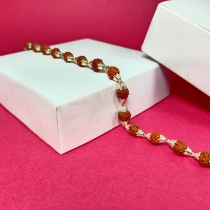 Eighteen Rudraksha Pure Silver Bracelet – Divine Energy & Protection