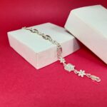 Pure Silver Floral Charm Bracelet