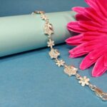 Pure Silver Floral Charm Bracelet