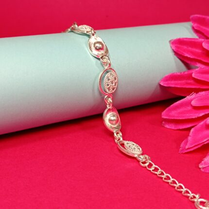 Pure Silver Textured Charm Bracelet