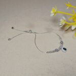 Midnight Bloom Pure Silver Bracelet