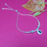 Midnight Bloom Pure Silver Bracelet