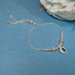 Midnight Bloom Pure Silver Bracelet
