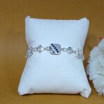 Pure Silver Geometric Charm Bracelet