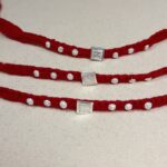 Pure Silver Square Ganesha Rakhi – Traditional Red Thread with Divine Charm (3 pieces)