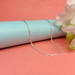 Pure Silver Twisted Link Chain – Elegant Minimalist Design