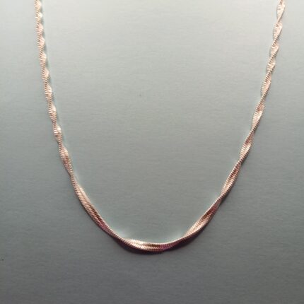 Pure Silver Spiral Rope Chain