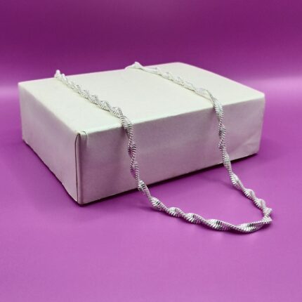 Pure Silver Spiral Rope Chain