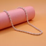 Pure Silver Cylindrical CZ Chain