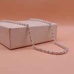 Pure Silver Cylindrical CZ Chain