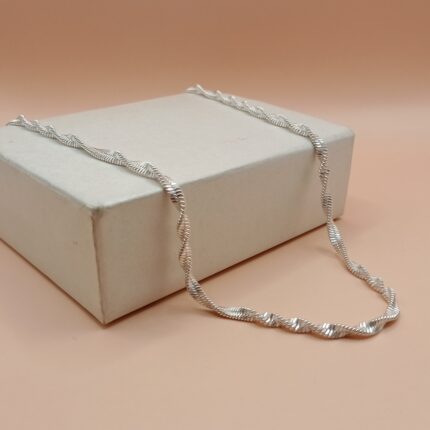 Pure Silver Spiral Rope Chain