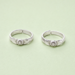 Pure Silver Simple Floral Toe Rings