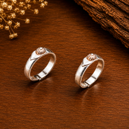 Pure Silver Simple Floral Toe Rings