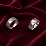 Dangling Beads Pure Silver Toe Ring