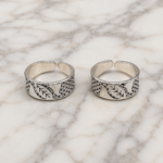 Dangling Beads Pure Silver Toe Ring