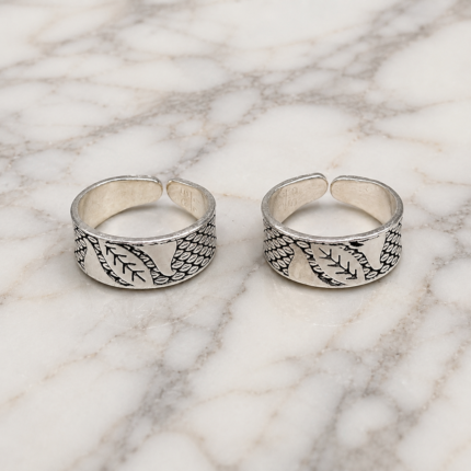 Dangling Beads Pure Silver Toe Ring