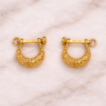 Traditional Silver Murki Golden Earrings for Men