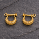 Traditional Silver Murki Golden Earrings for Men
